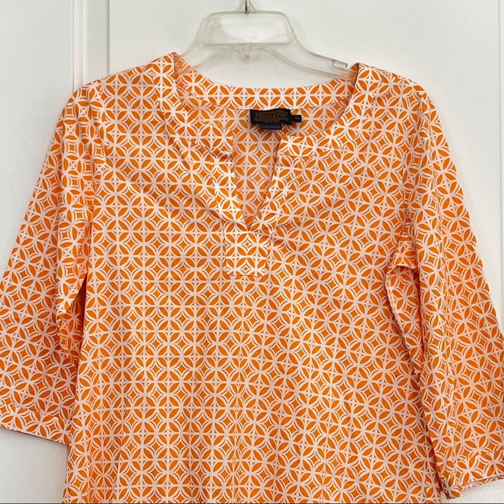 Nwt- Pendleton 100% Cotton Split Neck Blouse Tuni… - image 4